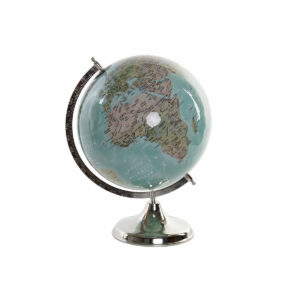 globe dkd home decor blue paper iron plastic 33 x 30 x 41 cm
